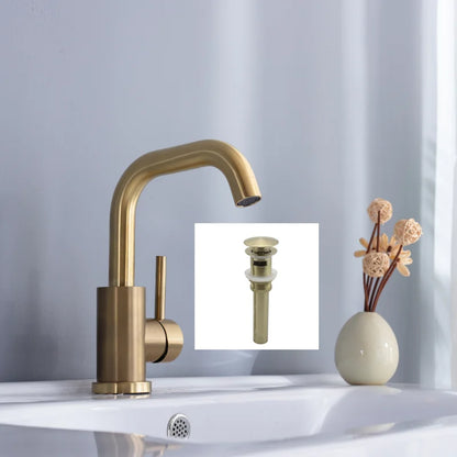 Brushed Gold Single Handle Sink Faucet - MyLootWare