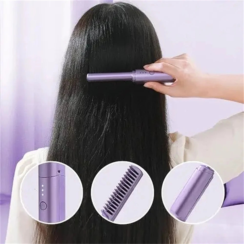 Lazy Straight Hair Comb Wireless Straightener