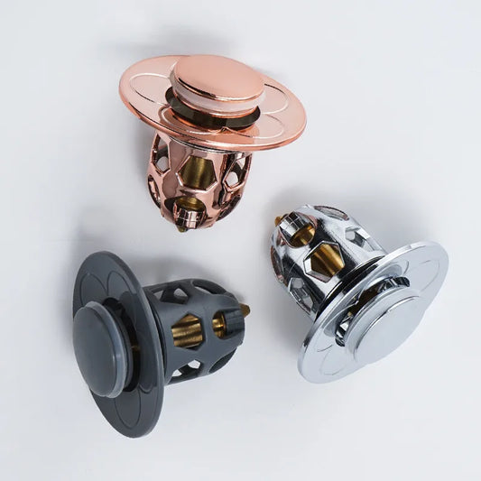 Universal Copper Pop-Up Bounce Core Basin Drain