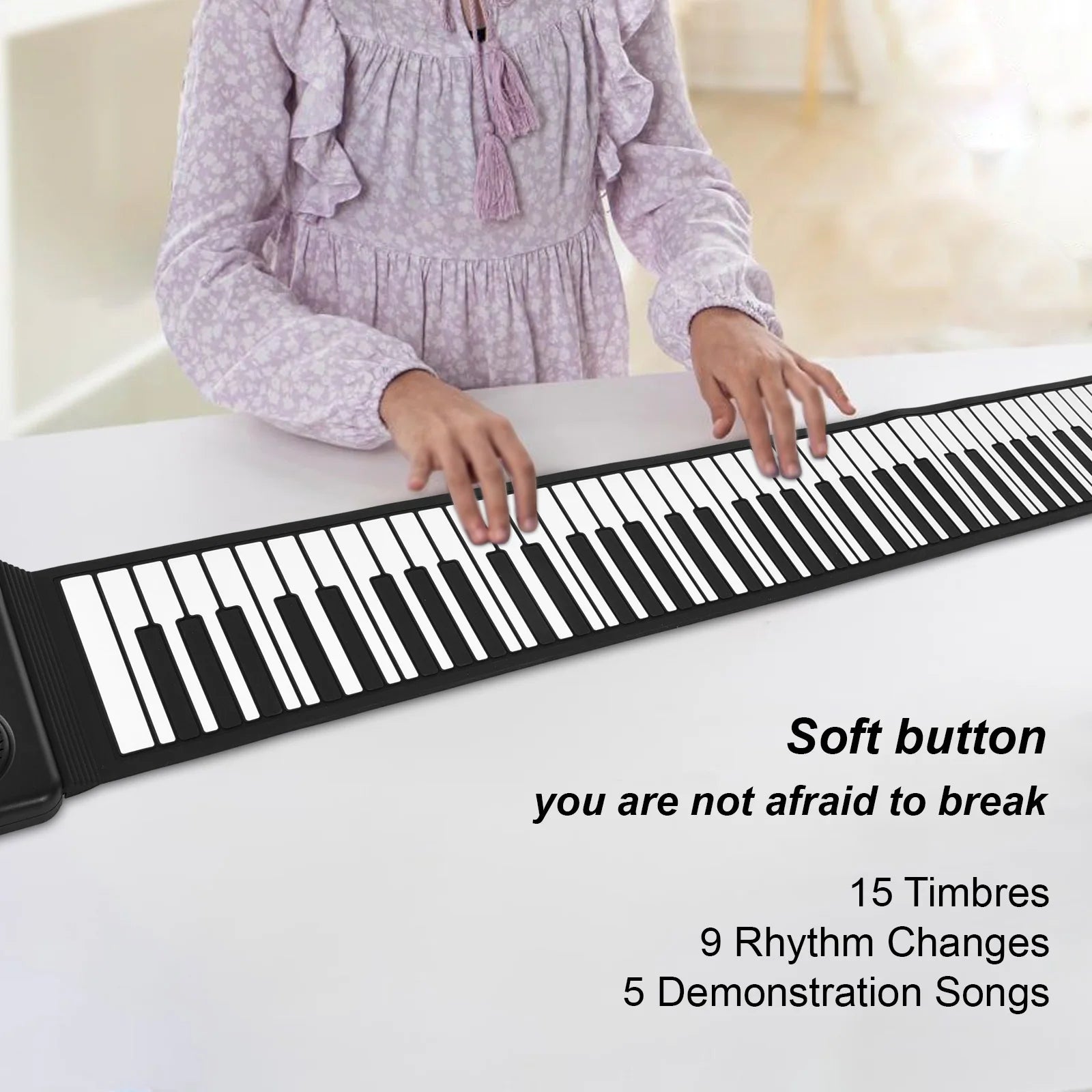 88 Key Portable Piano Handroll Electronic Piano Environmental Silicone Foldable Piano Home Practice Professional Electronic Pian - MyLootWare