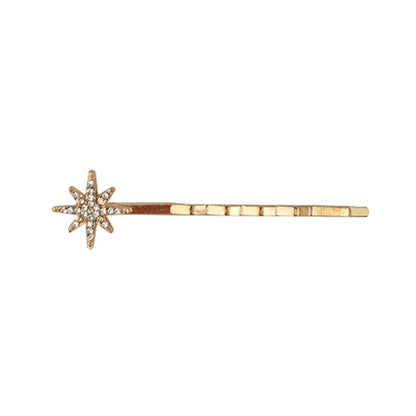 Women Crystal Side Hair Clip Pins Metal Hair