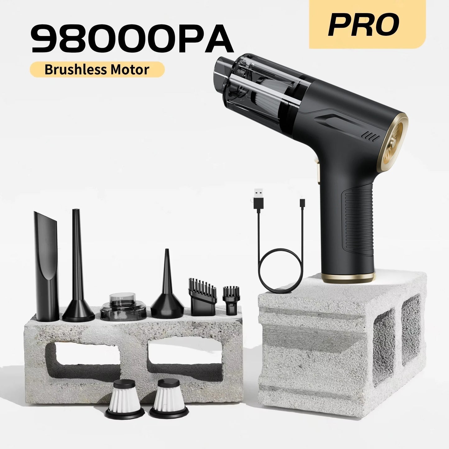 Portable Car Vacuum Cleaner CENRR 98000PA