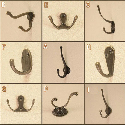 1pcs Vintage Bronze Wall Hook Coat Bag Towel Hat Hanger Robe Wall Hanging Hooks Home Bathroom Kitchen Door Anitque Racks Holder - MyLootWare