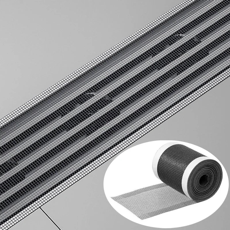 5m/Roll Shower Drain Hair Catcher Self-Adhesive Floor Drain Stickers Disposable Mesh Sink Strainer Filter For Bathroom Kitchen - MyLootWare