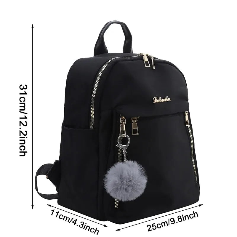 Backpacks Simple Large Capacity New Black Travel Bag For Women Solid Harajuku Student Schoolbag Backpack Unisex Bags High Street - MyLootWare