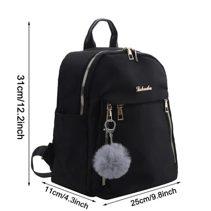 Backpacks Simple Large Capacity New Black Travel Bag For Women Solid Harajuku Student Schoolbag Backpack Unisex Bags High Street - MyLootWare