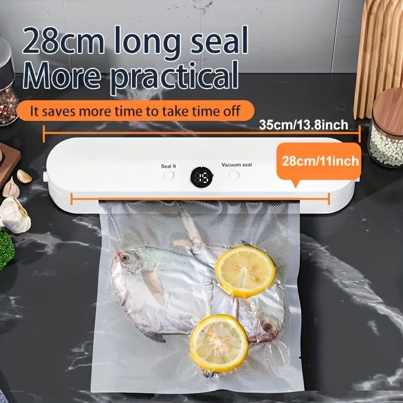 Automatic Vacuum Sealer Machine For Food Storage With 10pcs Free Food Saver Bags 220V Sealing Machine for Vacuum package - MyLootWare