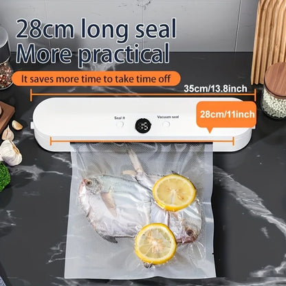 Automatic Vacuum Sealer Machine For Food Storage With 10pcs Free Food Saver Bags 220V Sealing Machine for Vacuum package - MyLootWare