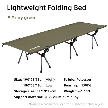 Camping Cot Folding Camping Bed Portable Outdoor Bed Comfortable Sleeping Cots for Adults & Kids Camping, Travel, RV - MyLootWare