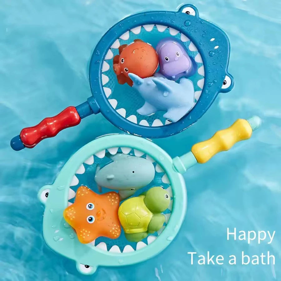 Children Bath Toys Indoor And Outdoor Swimming Pool Beach Parent-child Interactive Catch Fish Game Toys Water Floating Fish Toys - MyLootWare