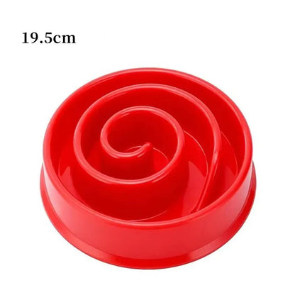 Pet Dog Slow Feeder Bowl Fun Non Slip Anti-Gulping