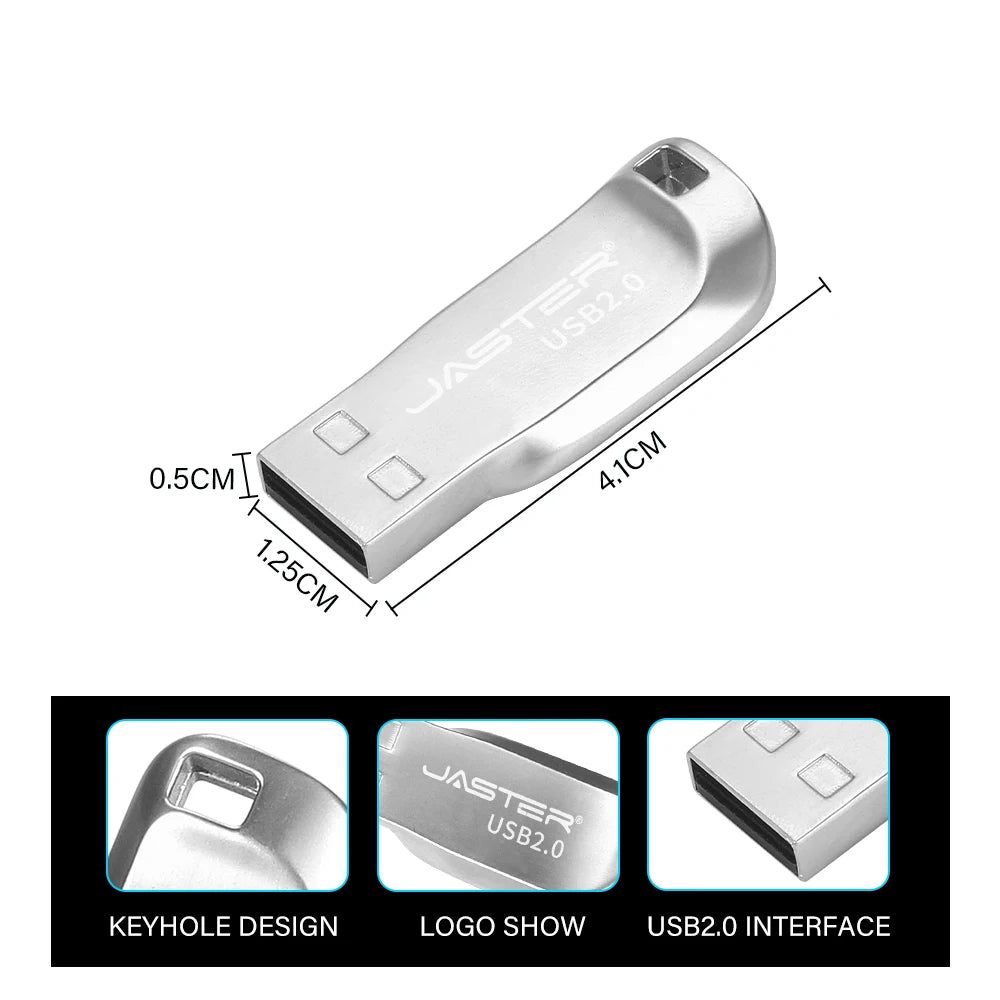 Metal USB flash drive 16GB Memory stick 64GB Pen