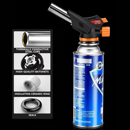 Welding Gas Torch Flame Gun Torch Cooking AutoIgnition Butane Gas Flame Gas Torch for BBQ Camping Cooking - MyLootWare