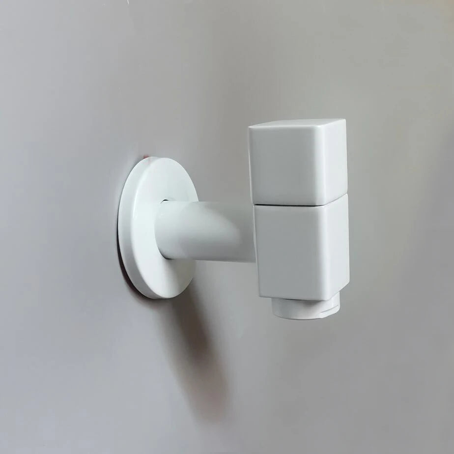 White Copper Wall Mounted Garden Faucet