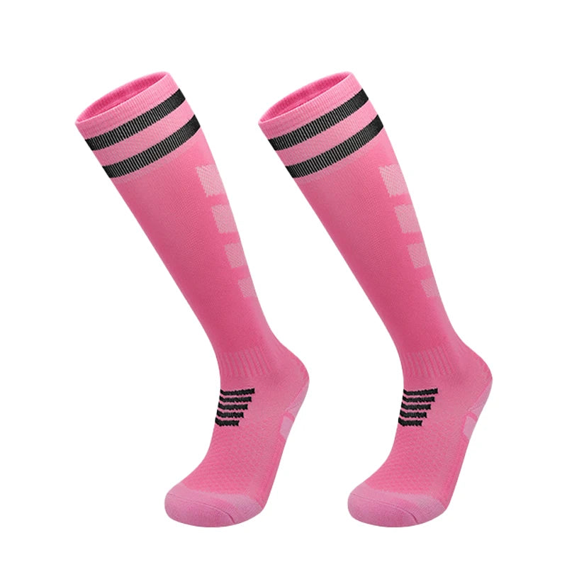 Towel Bottom Soccer Socks Breathable Knee High