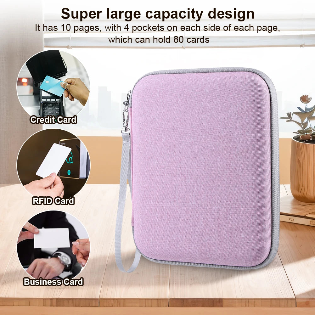 Card Case 80 Pockets Soft Portable Folder Card Binder Holder for Yoto Cards Mini Audiobook Cards - MyLootWare