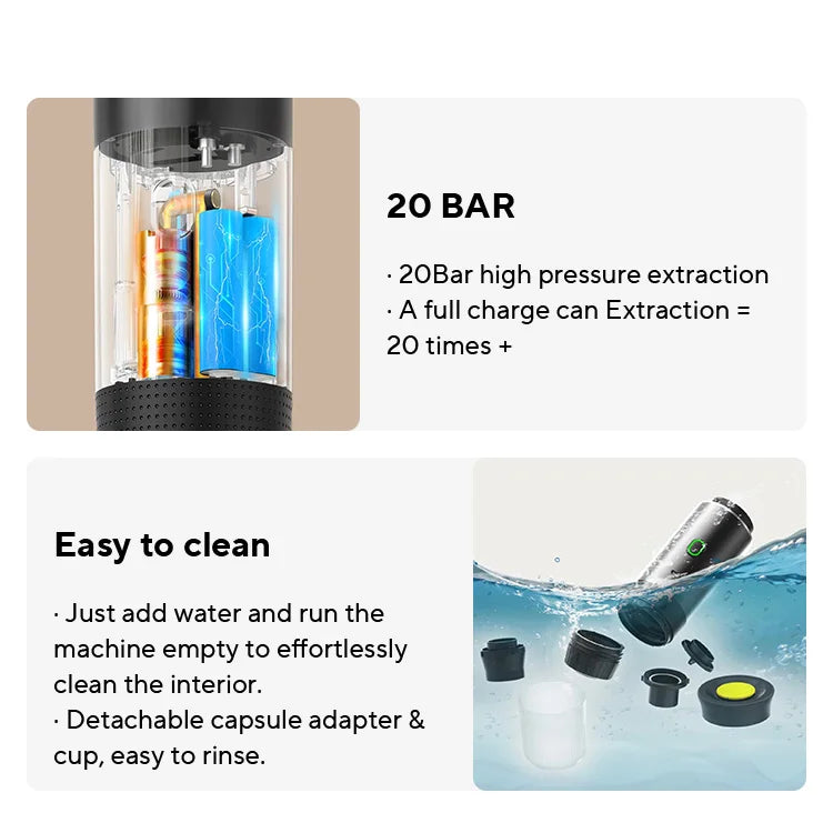 Wireless Electric Portable Espresso Coffee Machine