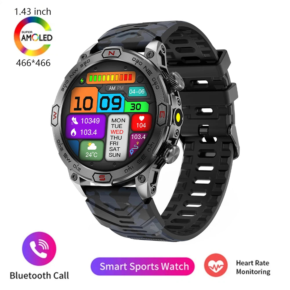 New 1.43-inch smartwatch ECG+PPG all-weather heart
