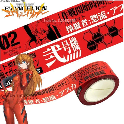 6 Styles Anime Anime Figure Asuka Langley DIY Cartoon Sticker Tape Children's Scrapbook Sticker Toys Anime Peripheral - MyLootWare