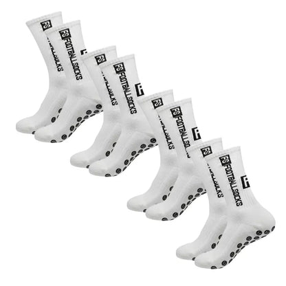 4 Pairs Soccer Socks Sports Grip Socks Anti-slip Basketball Socks Spot Rubber Anti-slip Cotton Soccer Socks - MyLootWare