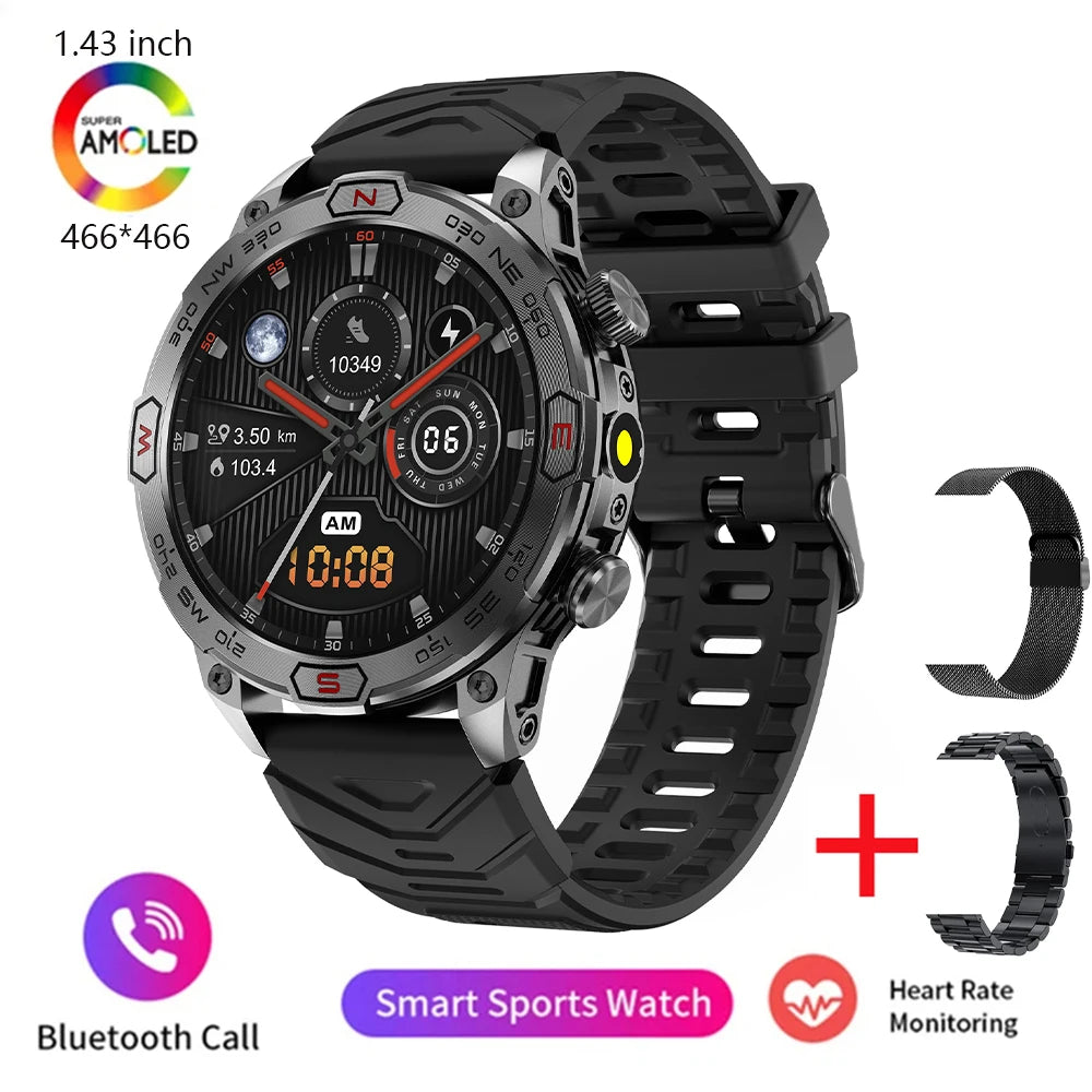 New 1.43-inch smartwatch ECG+PPG all-weather heart