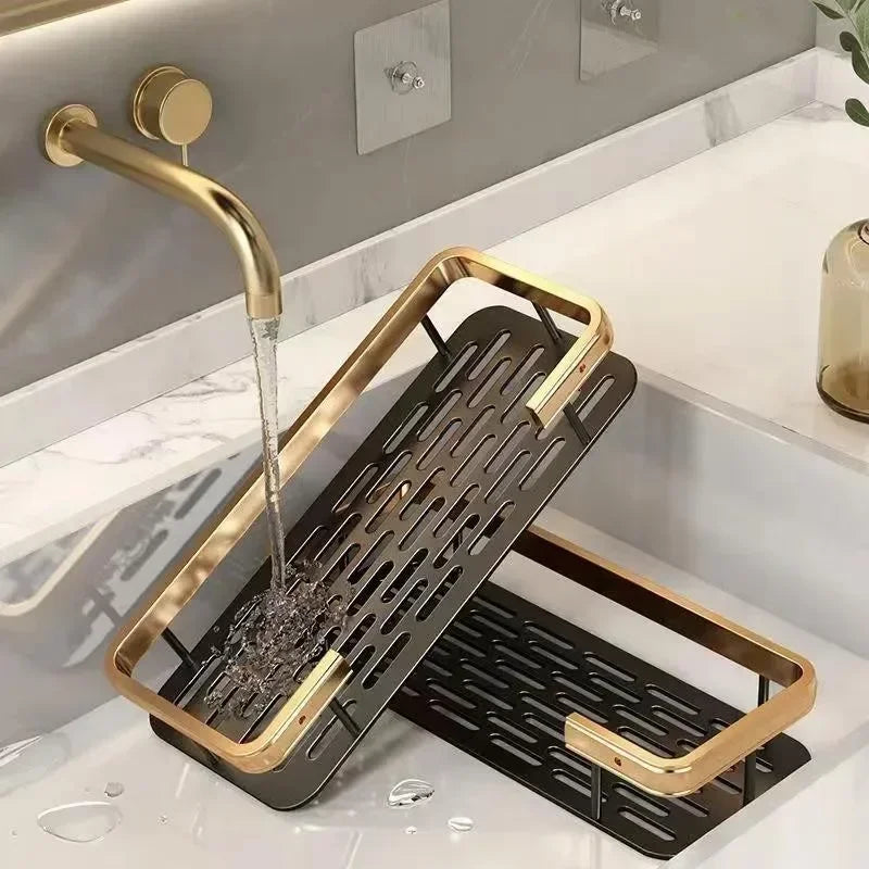 Bathroom Storage Wall Mount Shampoo Makeup Storage Holder Bathroom Accessories No Drilling Wall Shelf Shower Holder For WC - MyLootWare