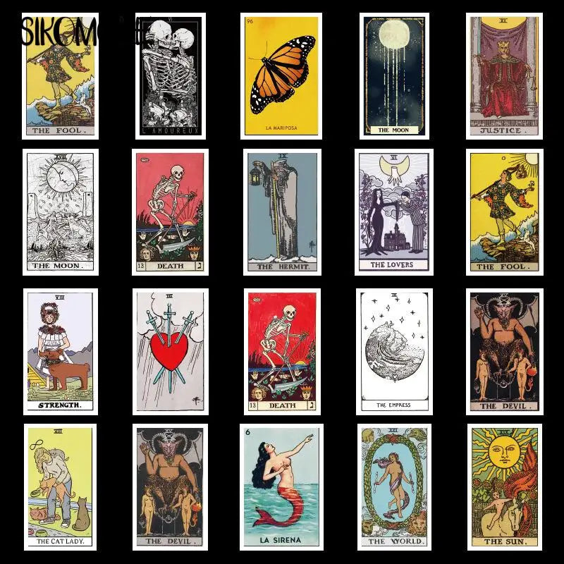 10/30/60PCS Tarot Card Fortune-telling Doodle Sticker Collection DIY Toy Luggage Laptop Skateboard Pegatinas Decals Stickers F5 - MyLootWare
