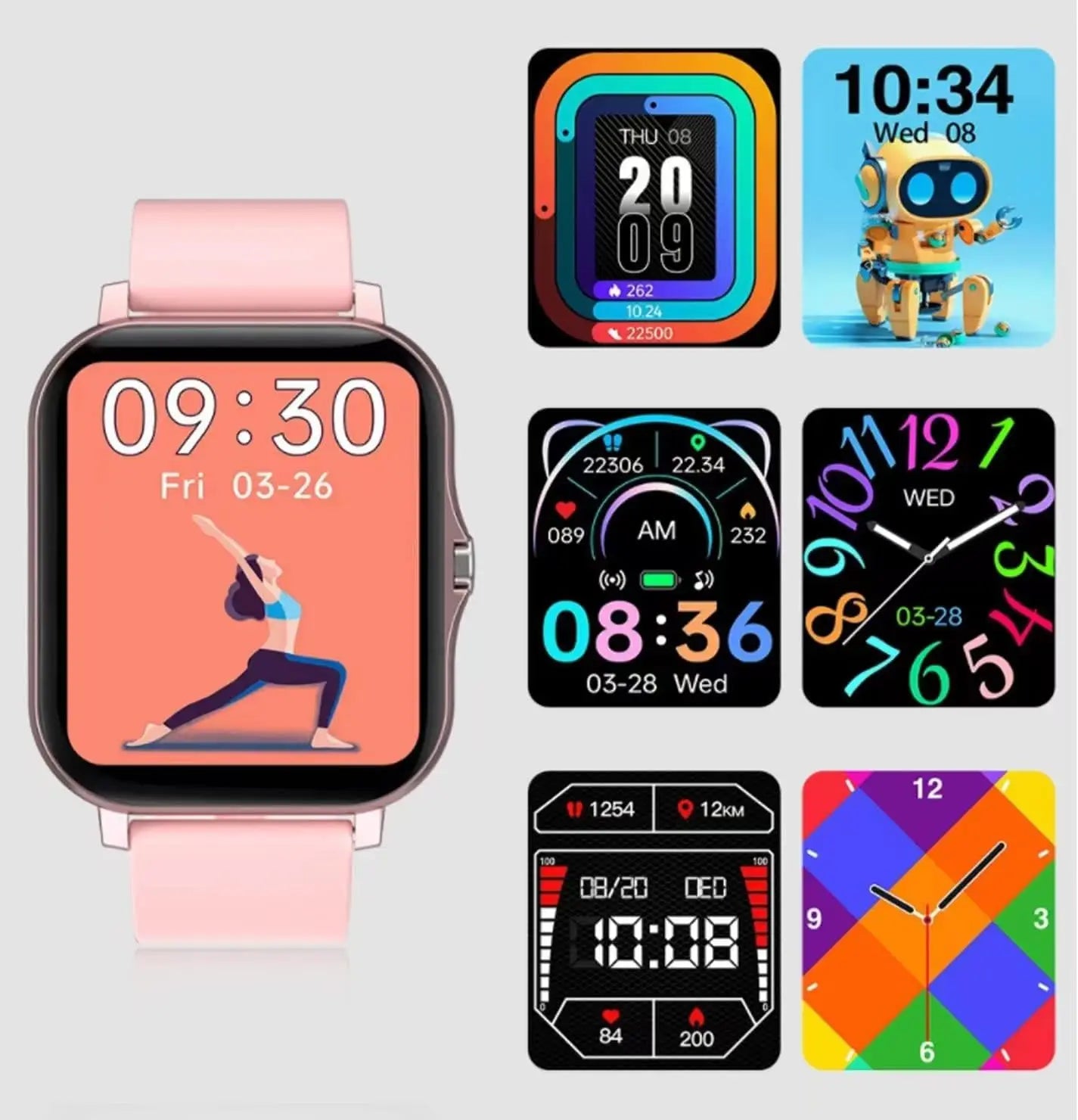 Smart Fitness Tracker Watch for Android/iOS -