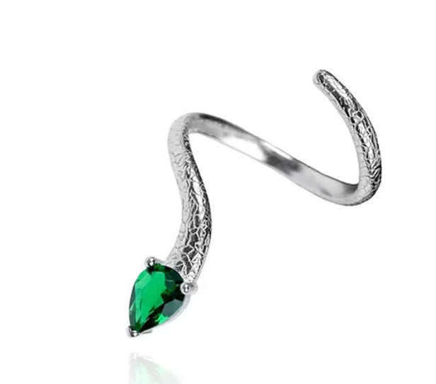 Spiritual Slytherin Snake Opening Ring for Women