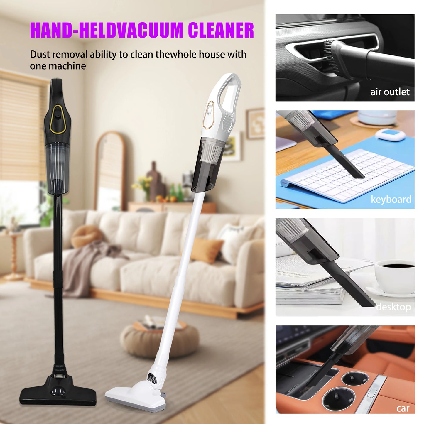 Handheld multifunctional vacuum cleaner, USB
