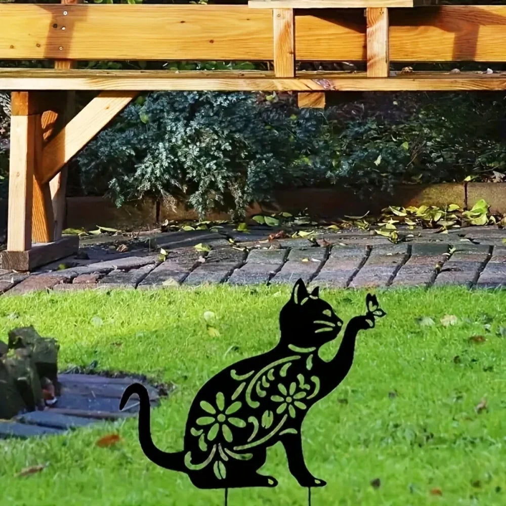 Metal Garden Ornaments Creative Paint Hollowed Out