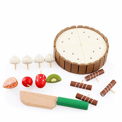 Wooden Children Kitchen Toys Pretend Toys Cutting