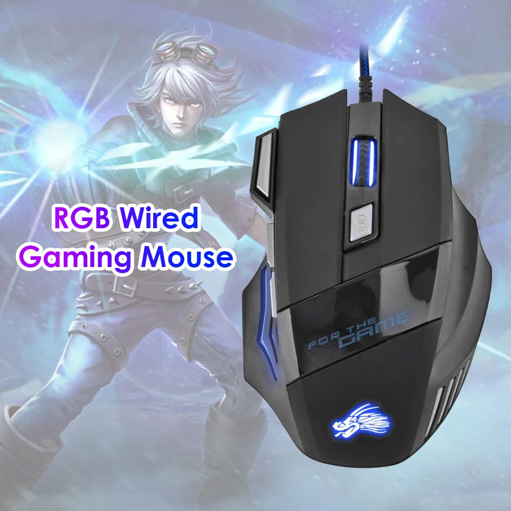 Wired Gaming Mouse 7 Button Backlit 5500 DPI