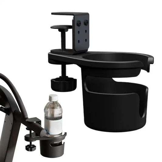 Desk Cup Holder Universal Adjustable Upgraded Arm Clamp Stand for Coffee Mugs Table Edge Clamp Cup Holder Anti-Fall Desk