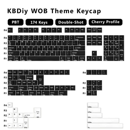 KBDiy Retro GMK Carbon Keycaps Cherry Profile