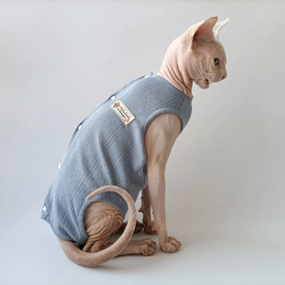Sphynx Cat Clothes Summer 4-legged Cotton Pajamas