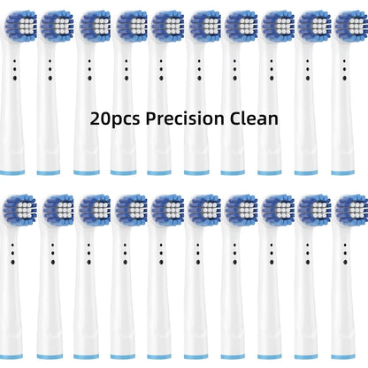 8/16Pcs Replacement Brush Heads for Oral B Electric Toothbrushes Floss Cross Action 3D Pro White Precision Standard Daily Clean - MyLootWare