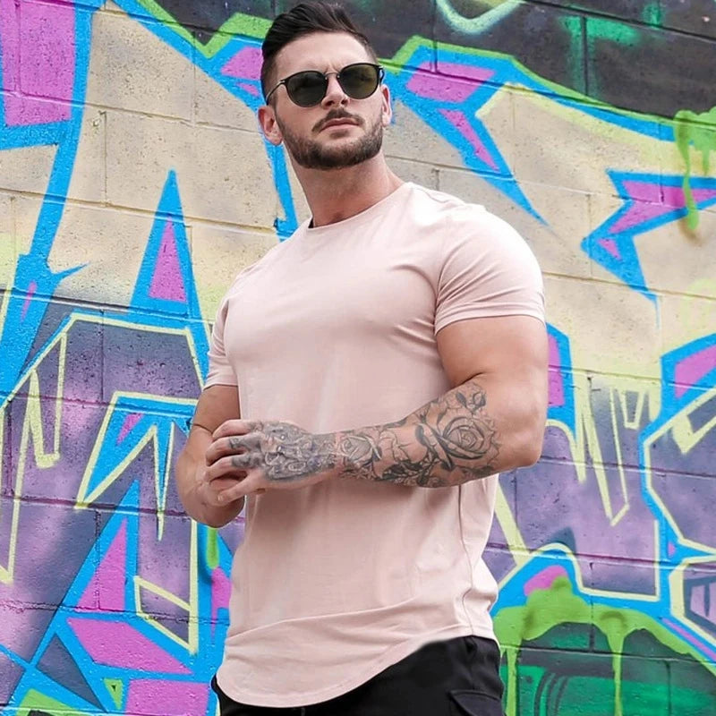 Muscle Fitness T-shirt Summer Men's Athleisure