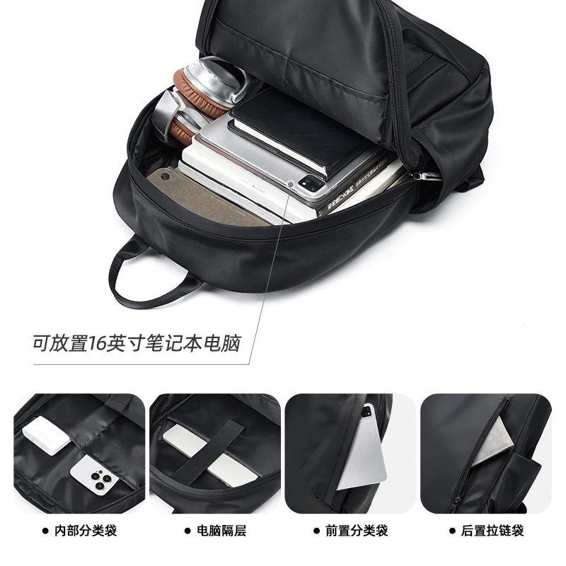 Backpack School Bags Manager Bag Men Waterproof Backpack Universal Bag For Work Fit 16inch Laptop With Breakable Back Panel - MyLootWare