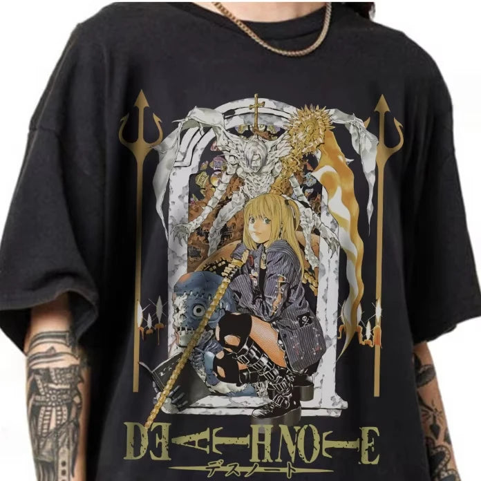 Misa Amane Black Cotton Anime T-Shirt Death Note