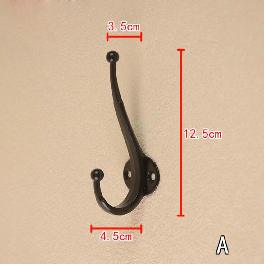 1pcs Vintage Bronze Wall Hook Coat Bag Towel Hat Hanger Robe Wall Hanging Hooks Home Bathroom Kitchen Door Anitque Racks Holder - MyLootWare