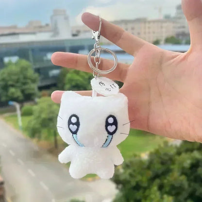 Cute Headphones Kitten Couple Keychain Mini Crying