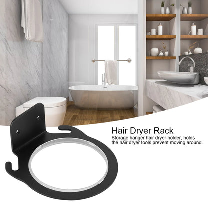 Space Aluminum Wall Mounted Hair Dryer Holder Rack