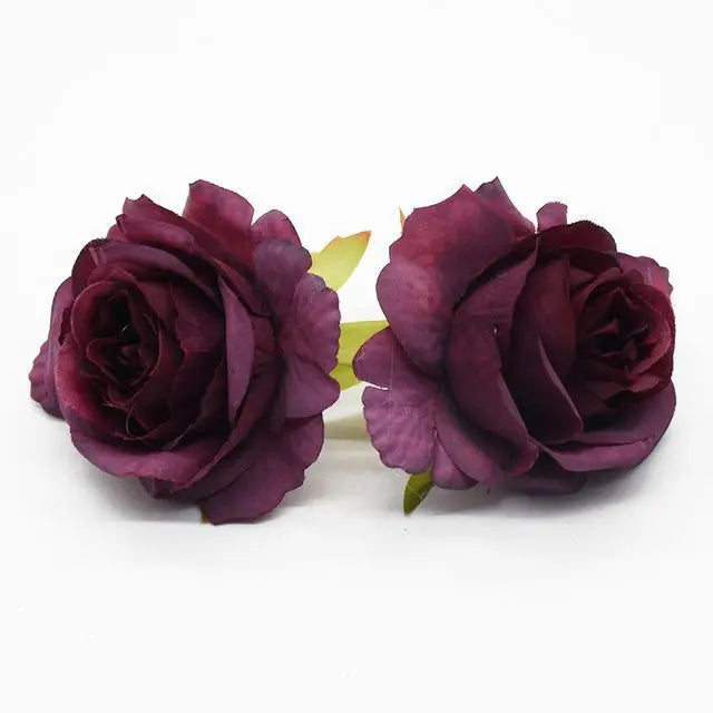 5/10 PCS Artificial Flower Silk Rose For Christmas Home garden Garlands Wall Party Wedding bridal bouquet Diy gift box Hot sales - MyLootWare