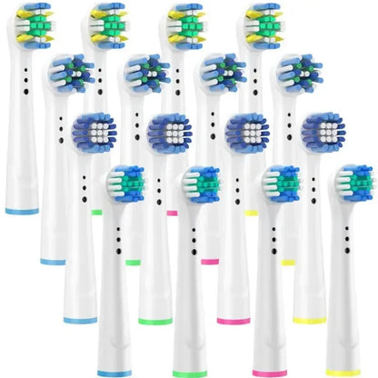8/16Pcs Replacement Brush Heads for Oral B Electric Toothbrushes Floss Cross Action 3D Pro White Precision Standard Daily Clean - MyLootWare