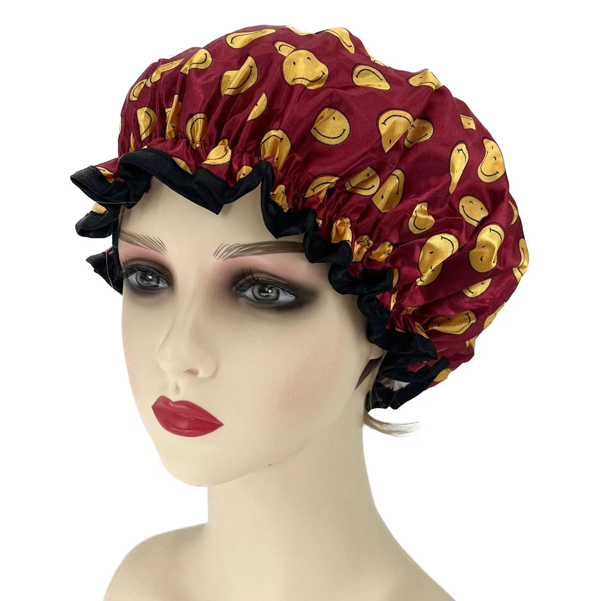 High Quality  Shower Caps Polyester Satin Double