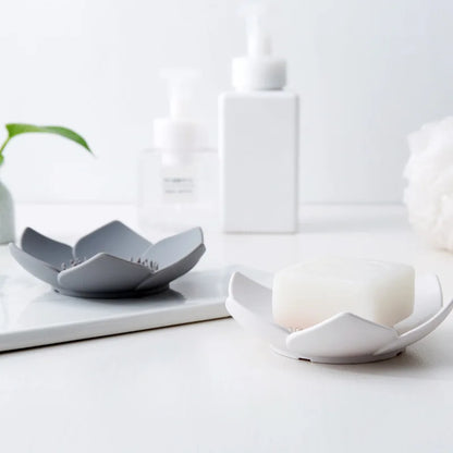 Petal Shape Soap Dish Non-slip Silicone Soap Box