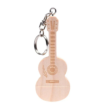 JASTER Wooden Guitar USB Flash Drives 128GB Free