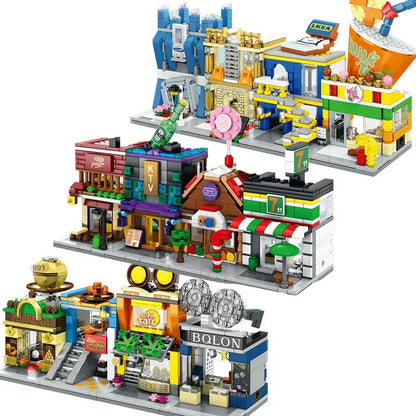 House Building Blocks Mini City Store Street View