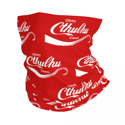 Red Tentacles On Black Bandana Neck Gaiter